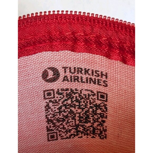 Rubberized Red Lacoste For Turkish Airlines Mini Bag Cosmetic Toiletry Pouch - Picture 5 of 7